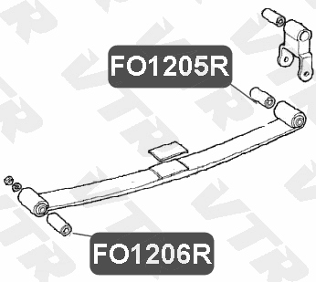 Втулка рессоры задней подвески, передняя VTR FO1206R - изображение 1