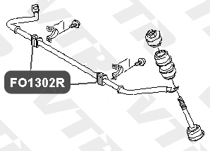 Втулка стабилизатора задней подвески, внутренняя VTR FO1302R - изображение 1
