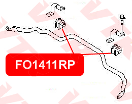 Втулка полиуретановая стабилизатора передней подвески VTR FO1411RP - изображение 1