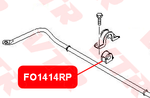Втулка полиуретановая стабилизатора передней подвески VTR FO1414RP - изображение 1