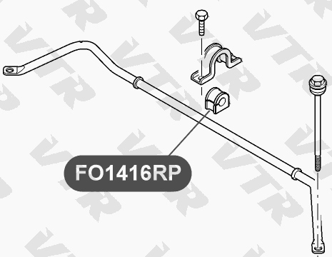 Втулка полиуретановая стабилизатора передней подвески (d18) VTR FO1416RP - изображение 1