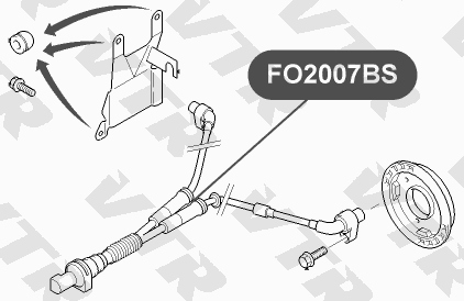 Датчик АБС задней подвески, двусторонний VTR FO2007BS - изображение 1