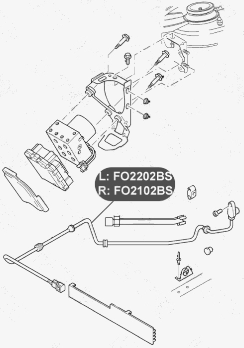 Датчик ABS задней подвески правый <b>VTR FO2102BS</b> - изображение 1