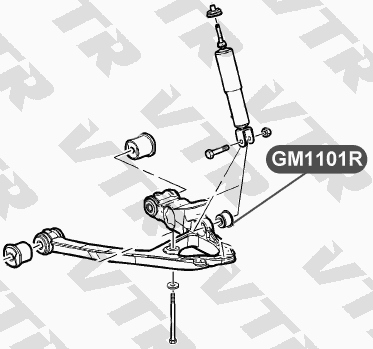 Сайлентблок амортизатора передней подвески VTR GM1101R - изображение 1