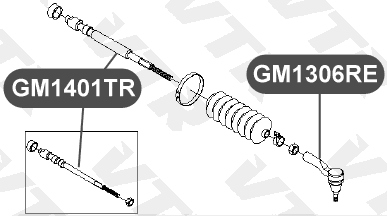 Наконечник тяги рулевого управления VTR GM1306RE - изображение 1
