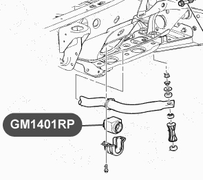Втулка полиуретановая стабилизатора передней подвески VTR GM1401RP - изображение 1