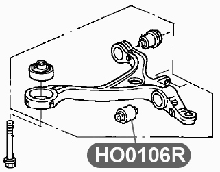 Сайлентблок нижнего рычага передней подвески, наружный VTR HO0106R - изображение 2
