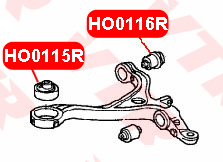 Сайлентблок нижнего рычага передней подвески, передний VTR HO0115R - изображение 1