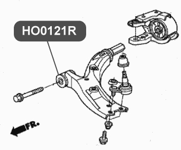 Сайлентблок рычага передней подвески, передний VTR HO0121R - изображение 1