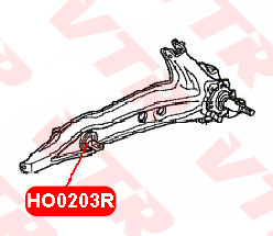 Сайлентблок нижнего продольного рычага задней подвески VTR HO0203R - изображение 1