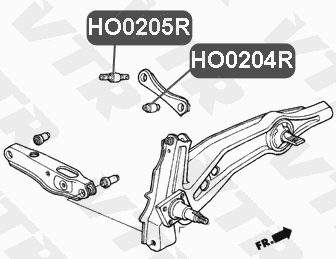 Сайлентблок полиуретановый верхнего поперечного рычага задней подвески, наружный VTR HO0204RP - изображение 1