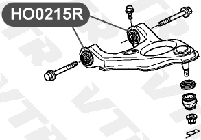 Сайлентблок верхнего рычага задней подвески VTR HO0215R - изображение 1