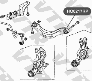 Сайлентблок полиуретановый верхнего рычага задней подвески VTR HO0217RP - изображение 1