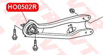 Сайлентблок продольного рычага задней подвески VTR HO0502R - изображение 1