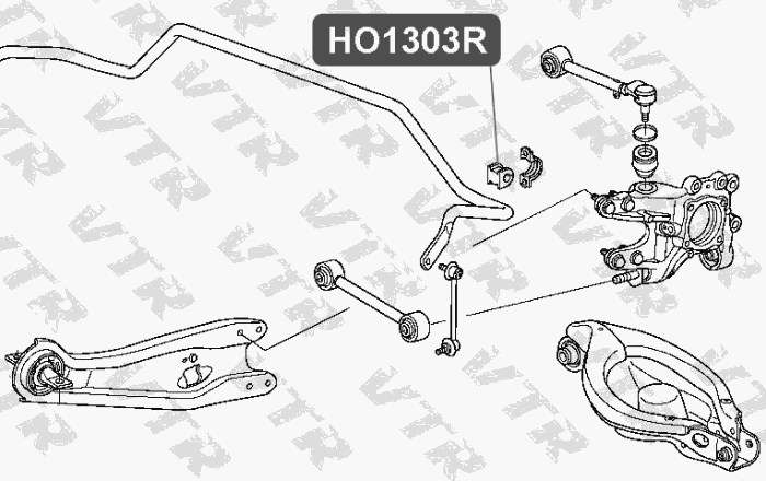 Втулка стабилизатора задней подвески VTR HO1303R - изображение 1