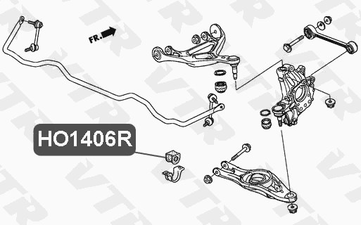 Втулка стабилизатора передней подвески VTR HO1406R - изображение 1