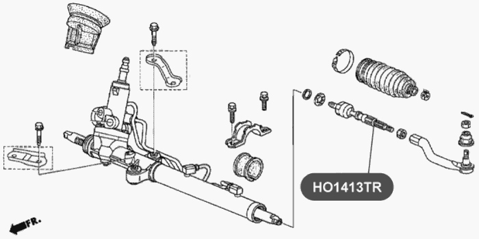 Тяга рулевого управления VTR HO1413TR - изображение 1