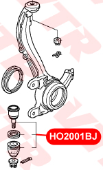 Опора шаровая нижнего рычага передней подвески VTR HO2001BJ - изображение 1