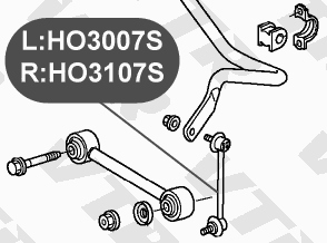 Тяга стабилизатора задней подвески, левая VTR HO3007S - изображение 1