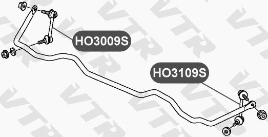 Тяга стабилизатора задней подвески, левая VTR HO3009S - изображение 1