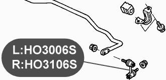 Тяга стабилизатора задней подвески, правая VTR HO3106S - изображение 1