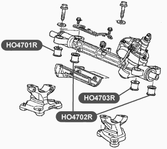 Сайлентблок рулевой рейки VTR HO4703R - изображение 1