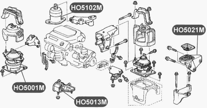 Подушка двигателя задняя, справа, гидравлическая <b>VTR HO5102M</b> - изображение 2