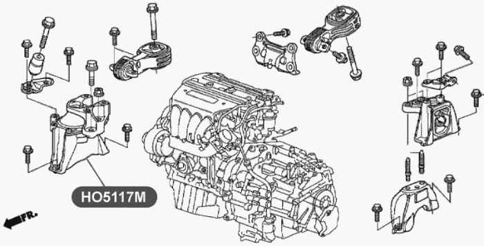 Подушка двигателя, правая <b>VTR HO5117M</b> - изображение 1