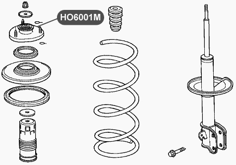 Опора переднего амортизатора VTR HO6001M - изображение 1