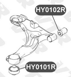 Сайлентблок нижнего рычага передней подвески, передний VTR HY0102R - изображение 1