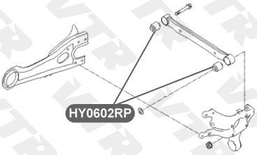 Сайлентблок полиуретановый поперечной тяги задней подвески VTR HY0602RP - изображение 1