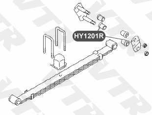 Сайлентблок задней рессоры задней подвески (короткий) VTR HY1201R - изображение 1