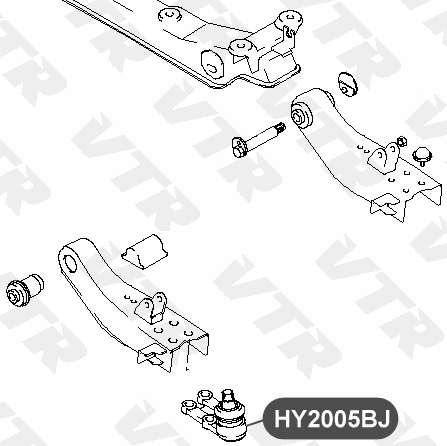 Опора шаровая нижнего рычага передней подвески VTR HY2005BJ - изображение 1