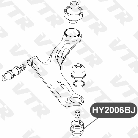 Опора шаровая рычага передней подвески VTR HY2006BJ - изображение 1