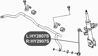 Тяга стабилизатора передней подвески, левая VTR HY2807S - изображение 1