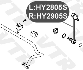 Тяга стабилизатора передней подвески, правая VTR HY2905S - изображение 1