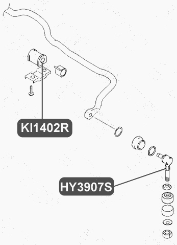 Тяга стабилизатора передней подвески VTR HY3907S - изображение 2
