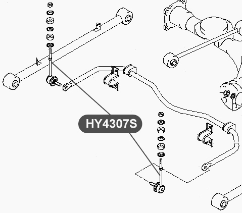 Тяга стабилизатора задней подвески (полиуретан) VTR HY4307SP - изображение 1