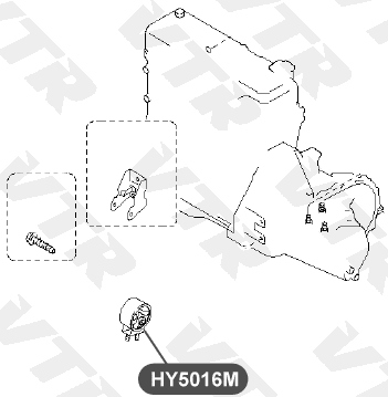 Подушка двигателя, передняя VTR HY5016M - изображение 1