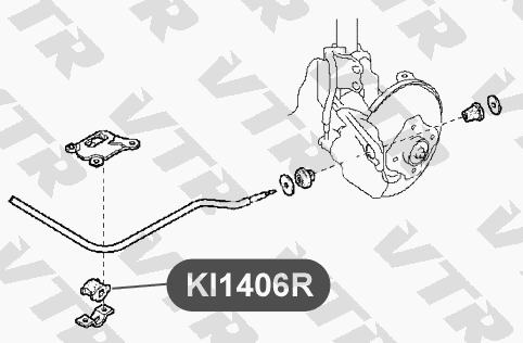 Втулка стабилизатора передней подвески VTR KI1406R - изображение 1