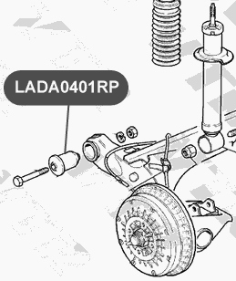 Сайлентблок полиуретановый балки задней подвески VTR LADA0401RP - изображение 1