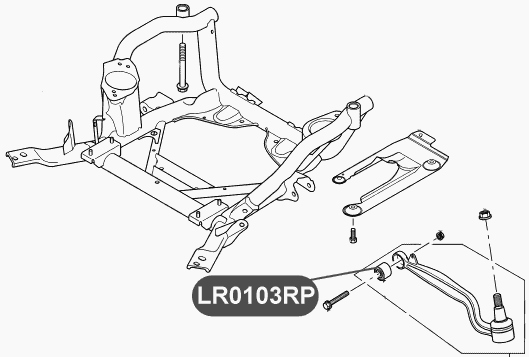 Сайлентблок полиуретановый нижнего рычага передней подвески VTR LR0103RP - изображение 1
