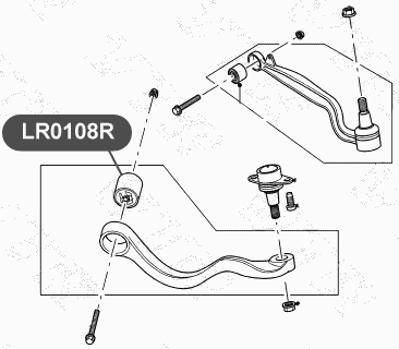 Сайлентблок верхнего рычага передней подвески VTR LR0108R - изображение 1