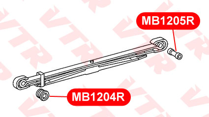 Втулка рессоры задней подвески VTR MB1204R - изображение 1