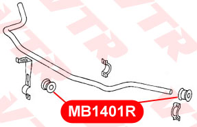 Втулка стабилизатора передней подвески, наружная VTR MB1401R - изображение 1