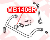 Втулка стабилизатора передней подвески, внутренняя VTR MB1406R - изображение 1