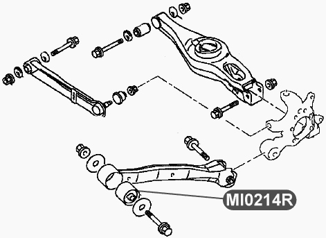 Cайлентблок продольного рычага задней подвески, передний VTR MI0214R - изображение 1
