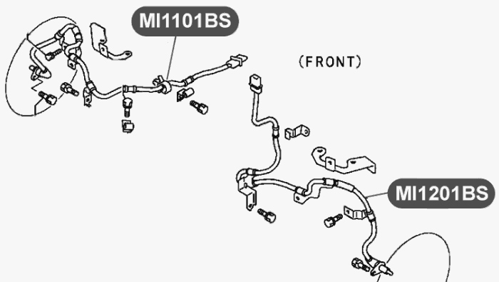 Датчик АБС передней подвески, правый VTR MI1101BS - изображение 1