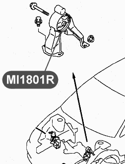 Сайлентблок задней подушки двигателя VTR MI1801R - изображение 1