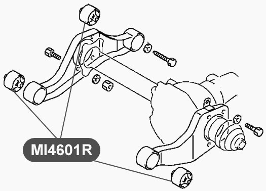 Сайлентблок дифференциала передней подвески VTR MI4601R - изображение 1